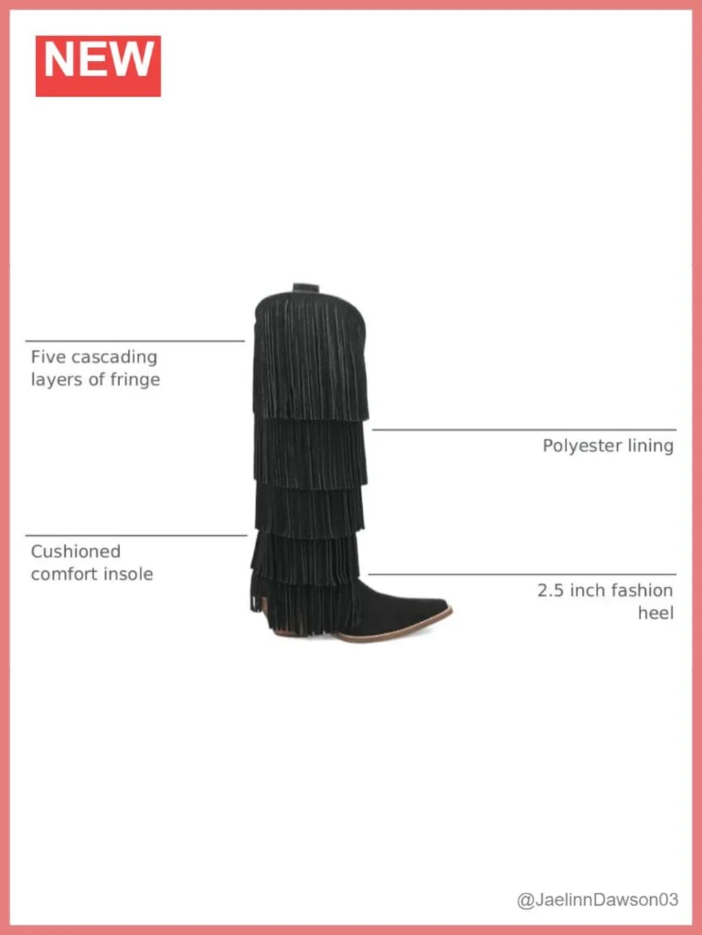 Dingo Wild Child Suede Fringe Over The Knee Western Boots Snip Toe Pull On